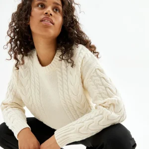 Flash Sale Kabelstickad Troja I Ull Dam Troja