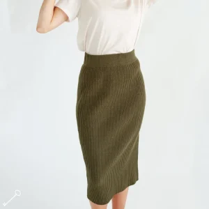 Outlet Vadlang Kjol Ull Dam Klänningar Och Kjolar